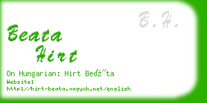 beata hirt business card